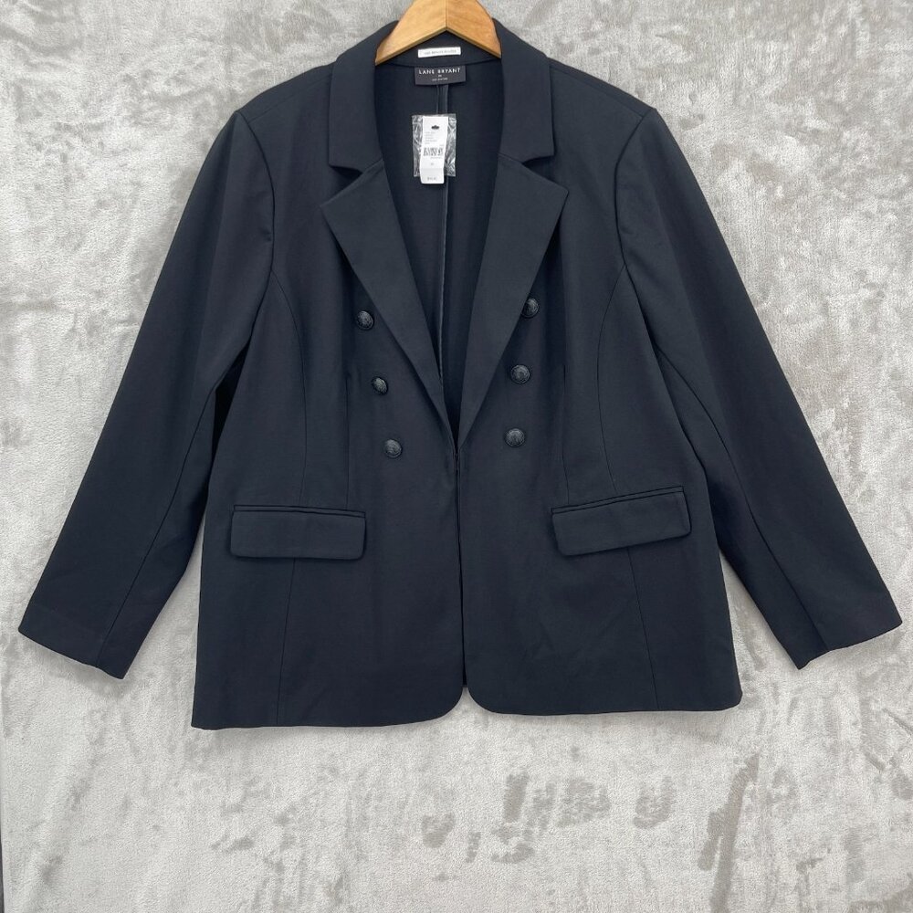 Lane Bryant The Bryant Blazer Black Ponte Knit Business Smart Casual